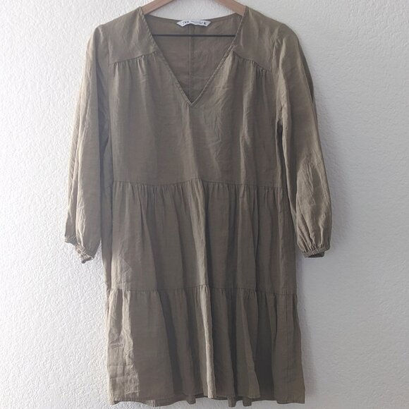 Zara Tiered Swing Mini Dress - Picture 1 of 2